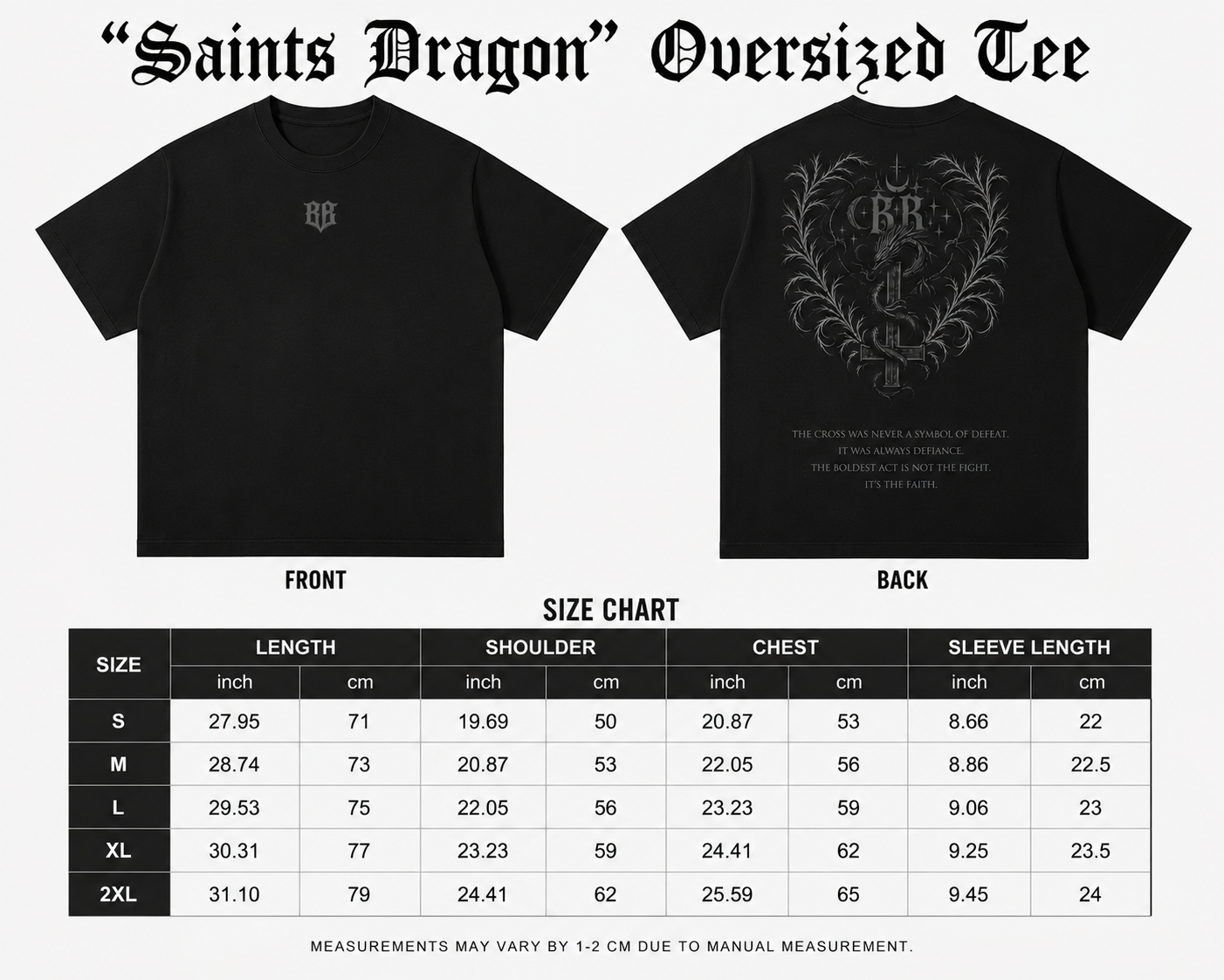 "Saints Dragon" Oversized Tee