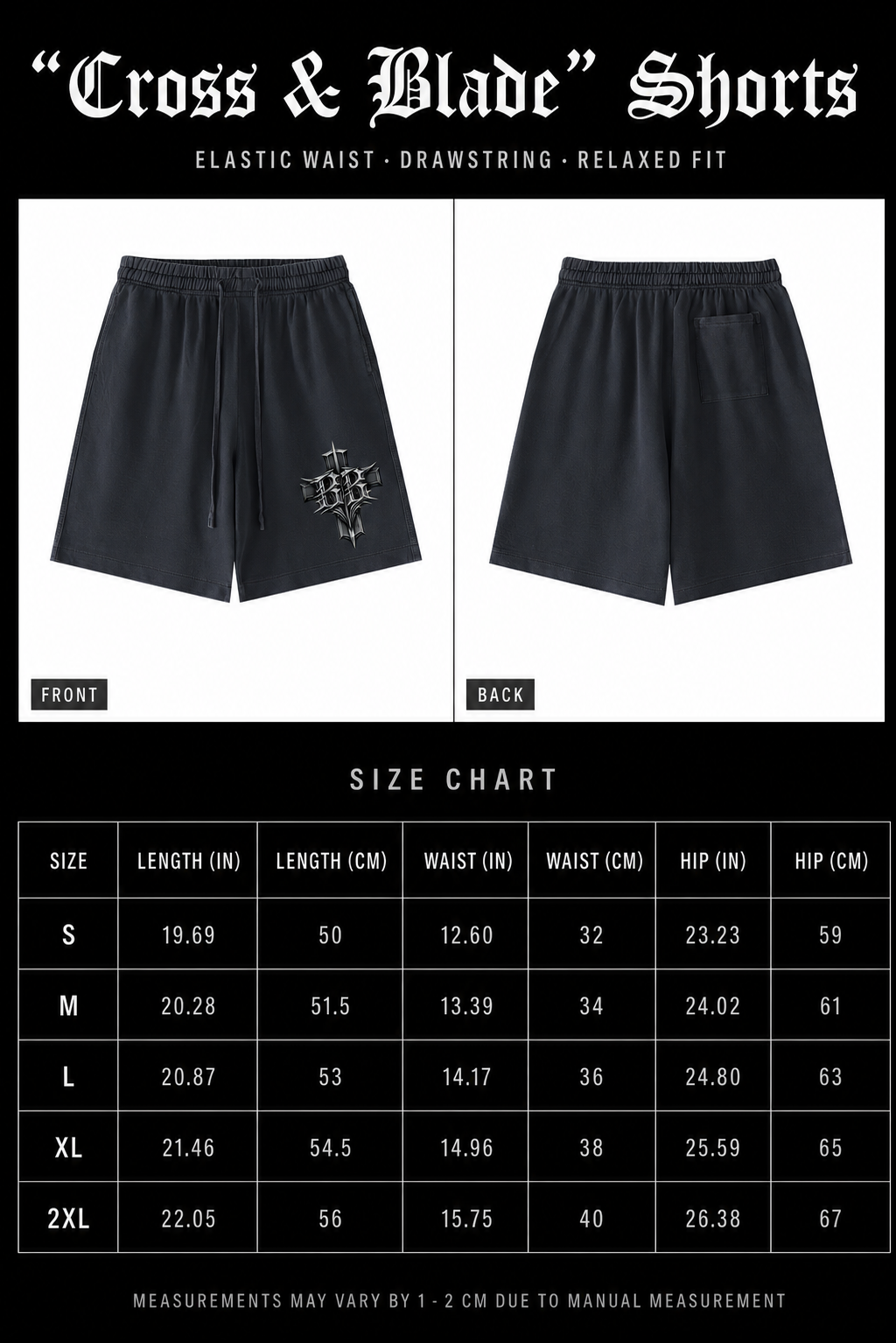 "Cross & Blade" Shorts